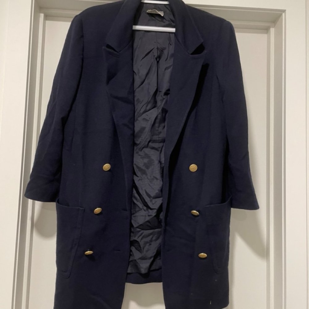 Luisa Spagnoli - blue coat - Made in Italy